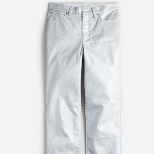 J. Crew Metallic Silver Jeans